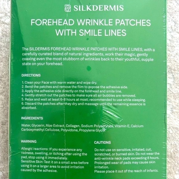Brand New Forehead Wrinkle Treatment Patches Smile Line Aloe Collagen Vitamin E - Picture 7 of 15
